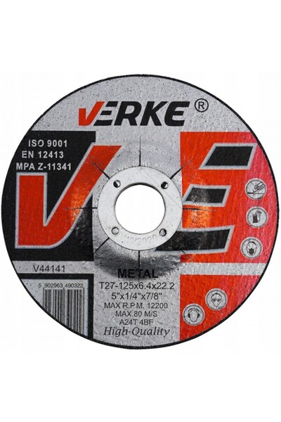 VERKE Metal cutting disc, 125mm, V44141,