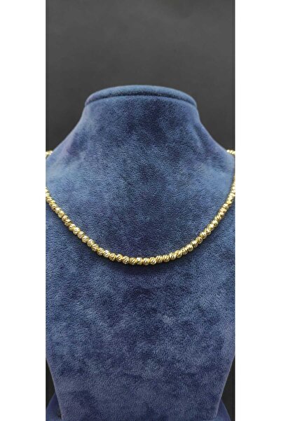 KirLiNova Minimal Necklace with Gold Look Bead Detail - Gold