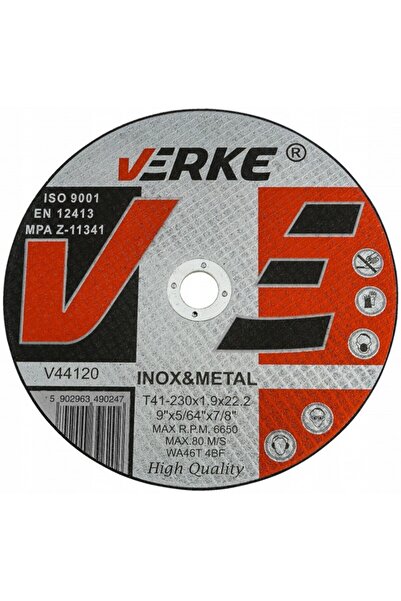 VERKE Metal cutting disc, Verke, 230x1.9x22.2, V44120