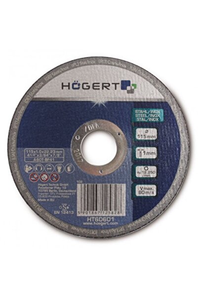 Hogert Abrasive disc for metal/stainless steel, HT6D601, 115 mm, ultra thin 1...