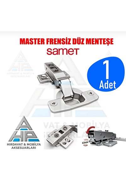 Master Frensiz Yaysız Düz Tas Dolap Kapak Menteşe 1 Adet