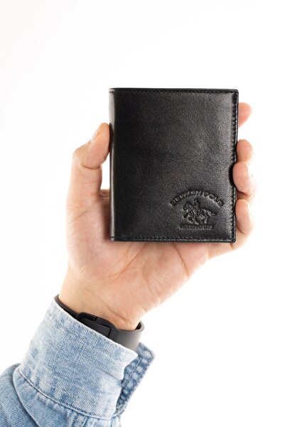 Newish Ανδρικό πορτοφόλι και θήκη για κάρτες από γνήσιο δέρμα RFID