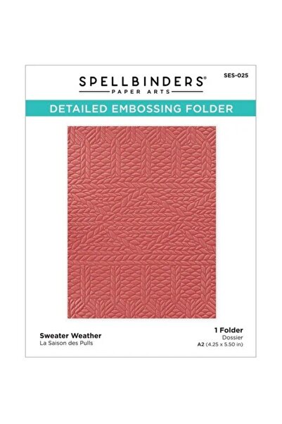 Spellbinders Monoline Sweater Weather Embossing Folder Ses-025
