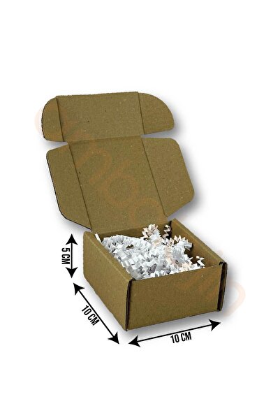 Ambalajın 25 Adet 10x10x5cm Kilitli Dayanıklı E-Ticaret Karton Kargo Kutusu