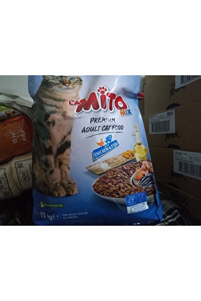 Mito Tavuklu&Balıklı Renkli Taneli Yetişkin Kedi Mama 15 KG+30 ADET 15 GRAM K...