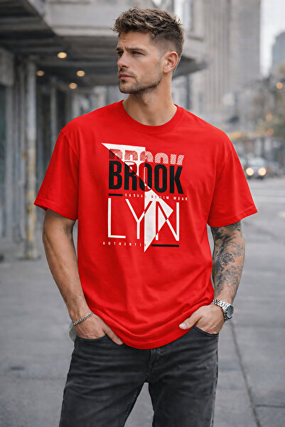 ArtYus Brooklyn Printed Cotton Relaxed Fit Round Neck Unisex T-Shirt