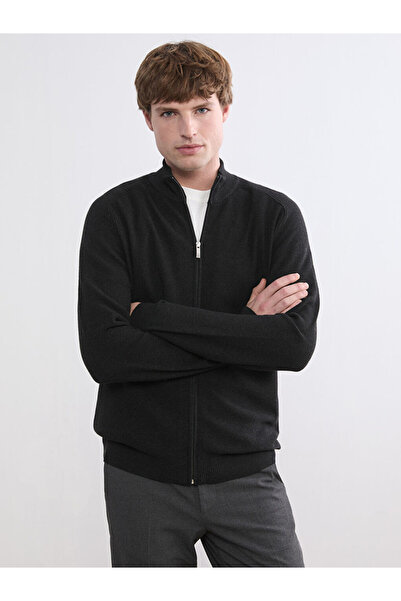 LC Waikiki Sparkling Choices from Shining Store Zippered Standard Fit Wool Bl...