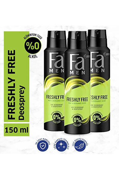 Fa Men Mint & Bergamot Deosprey 150 ml x 3 Adet