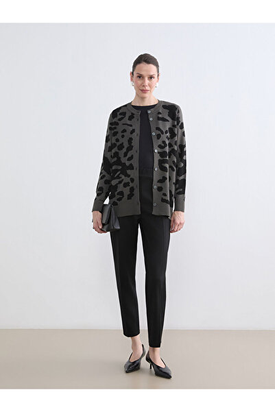 LC Waikiki Cardigan de tricotaj pentru damă cu decolteu cu model leopard