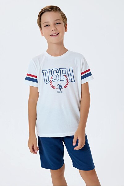 U.S. Polo Assn. Boys' 100% Cotton Bermuda Set – Summer Casual Comfortable Fit