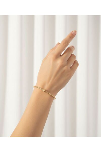 kuyumcu nurettin 1 gr (GRAM) Dorikalı Esnek Bileklik Künye 14 Ayar Altın