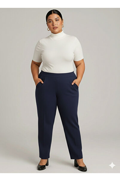 AKŞEN GİYİM Plus Size Women's Full Lycra Steel Knitted High Waist Slim-Lookin...