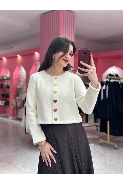 Chance Kalp Düğmeli Hırka