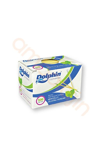 Ambalajın 1 Paket Dolphin Mentollü Jelatinli Kürdan 500'lü Paket