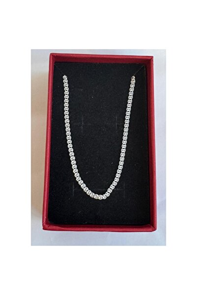 Flippy Сребърна верижка 925, плосък кръгъл модел (ccc) 55 см