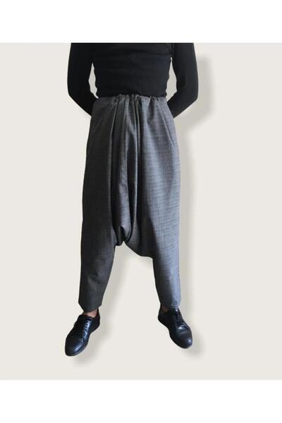 NARIYA Erkek Bol Pileli Siyah Baggy Şalvar Pantolon ÜST KALİTE KUMAŞ ÖZEL DİK...