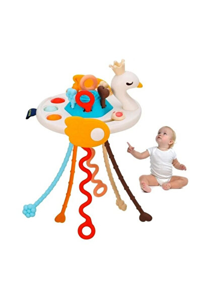 GHEMOTOC Jucărie senzorială GHEMOTOC® pentru bebeluși și copii mici,lebada