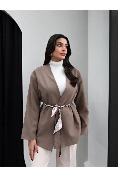 ESRAHELVACI Foulard Belted Jacket