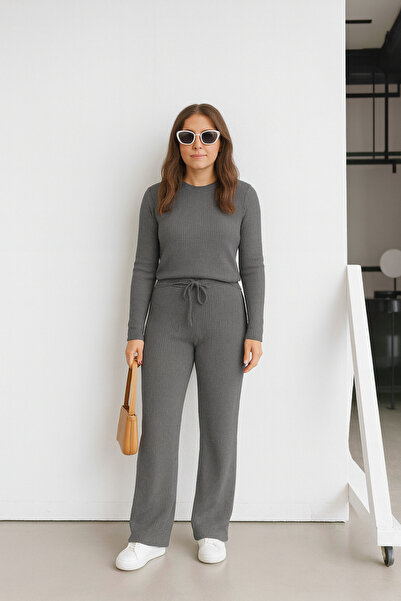 YAKAMEL Women's Ribbed Summer Thin Casual Pajama Set