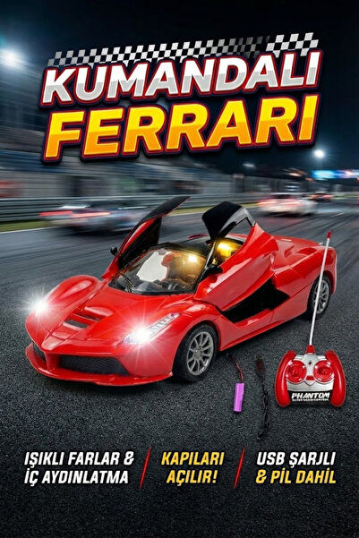 craftivio Uzaktan Kumandalı Şarjlı Araba 1:18 Full Fonksiyon Işıklı ve Otomat...