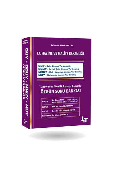 4T YAYINEVİ GUY – DGUY – MHUY – MUY Özgün Soru Bankası