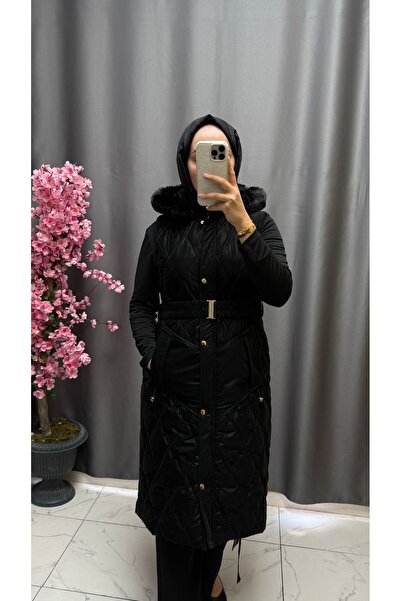 Sahra Tesettür Şişme Yelek Çıkartılabilir Kapşon 1.kalite İşçilik 100 cm boy ...
