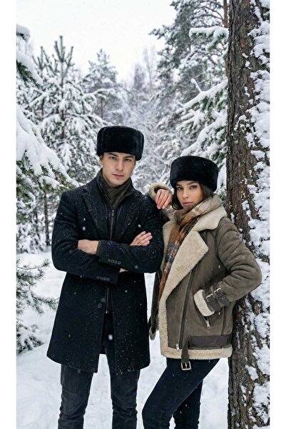 LAGRANZE Dear Combination Fur Hat Unisex Winter Set