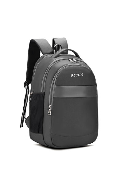 POGAGO Waterproof Polyester Backpack with Laptop Compartment School College O...