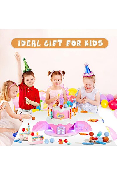 Hibobi Premium لعبة كعكة عيد ميلاد إبداعية للعب التخيلي مع أضواء وموسيقى - مج...