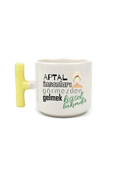 Kırtasiye Ofisi Ignoring  People Yellow Handle t Laf Stomping Gift Cup Mug Cu...
