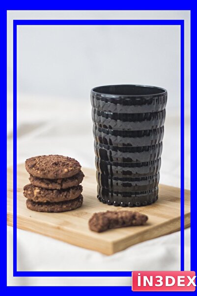 İN3DEX Unbreakable Acrylic Water Cup 400ml Black Color