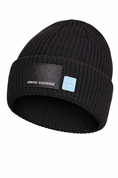 AnoaSales Striped wool blend hat, Unisex, One Size, Black