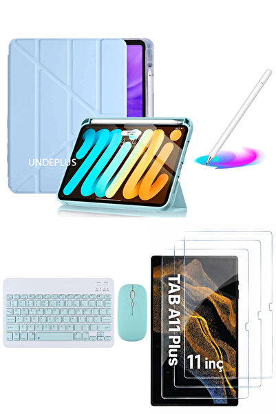 Covpor Samsung Galaxy Tab A11PLUS ve A9PLUS Trifolding Kılıf+Klavye Mouse+Kal...