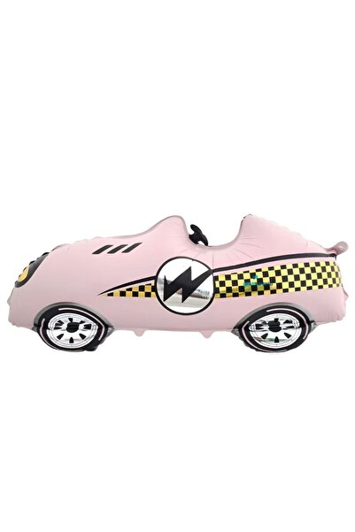 parti sürprizi Retro Pink Color Race Car Shaped Foil Balloon 1 Piece