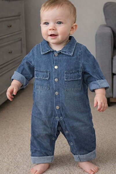 gültekin bebe Partner Erkek Tulum 6-18 Aylık-1232295 - MAVİ