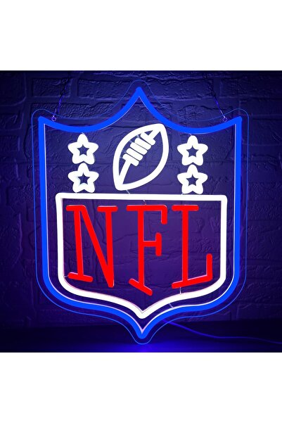 Slasa لوحة نيون LED لكرة القدم - 40 × 30 سم، مصباح جداري لكرة القدم مناسب لغر...