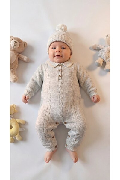 Baby shine Unisex Turkish winter jumpsuit made of soft, luxurious knit fabric...