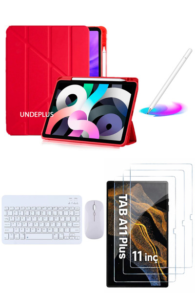 Covpor Samsung Galaxy Tab A11PLUS ve A9PLUS Trifolding Kılıf+Klavye Mouse+Kal...