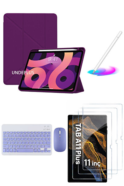 Covpor Samsung Galaxy Tab A11PLUS ve A9PLUS Trifolding Kılıf+Klavye Mouse+Kal...