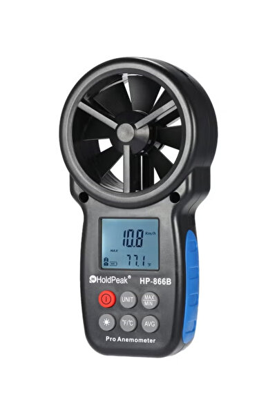Holdpeak LCD Digital Anemometer Black 18cm