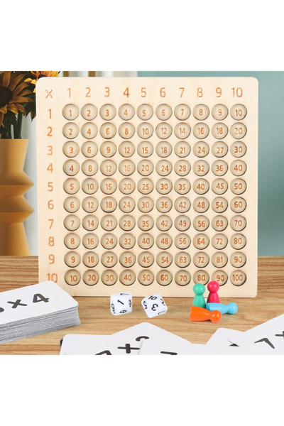 choice2 لعبة لوحية للضرب 99، لعبة مونتيسوري خشبية تعليمية للأطفال، لعبة عد ري...