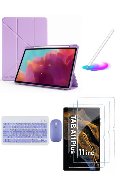 Covpor Samsung Galaxy Tab A11PLUS ve A9PLUS Trifolding Kılıf+Klavye Mouse+Kal...