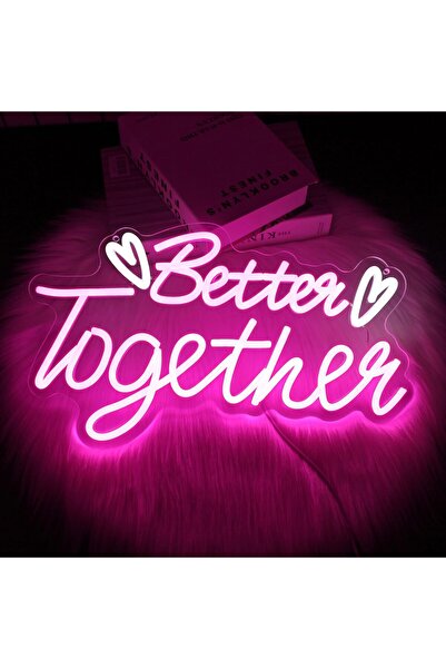 Slasa Better Together LED Neon Sign – 42x25 cm Romantic Bedroom Wall Light