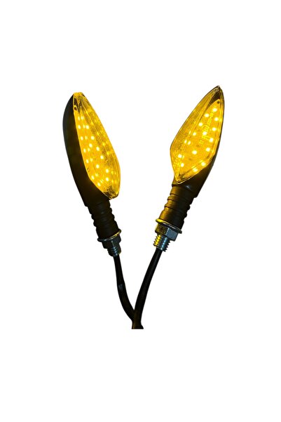 MOTORKİT MK MOTOSİKLET LED SİNYAL SARI IŞIK 2 ADET [TAKIM] UNİVERSAL - CG - K...