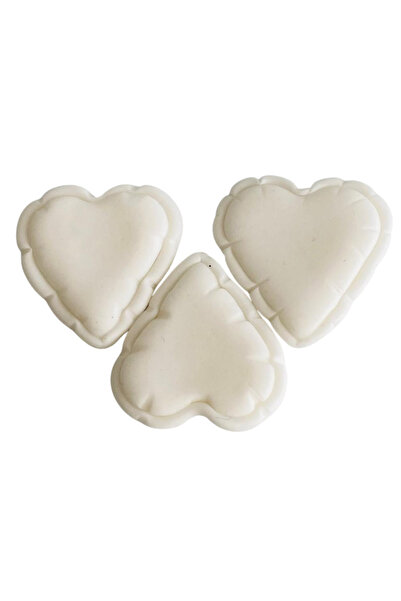 FigurinArt Set Figurine pentru tort pastă de zahăr - 10 inimioare albe - hand...