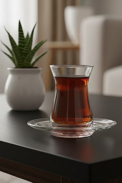 DECOSTYLE Paşabahçe İrem 12 Piece Tea Set Simple Tea Enjoyment