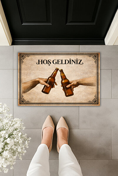 Dormot Modern Digital Printing - Welcome Beer Doormat - Front Door Mat