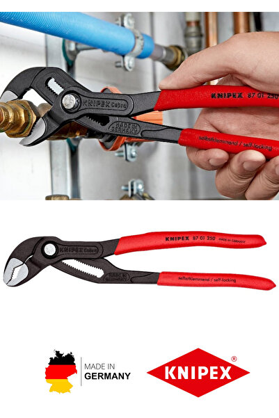 Knipex Cobra 250 mm Fort Pense Boru Anahtarı Ford Papağan Pense Tesisatçı Su ...
