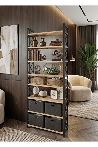 RAVILO Çok Amaçlı Raf 8 Katlı Ayakkabılık Meşe