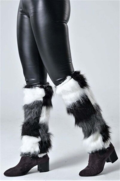 Veraura Lifestyle Black and White Striped Plush Leggings